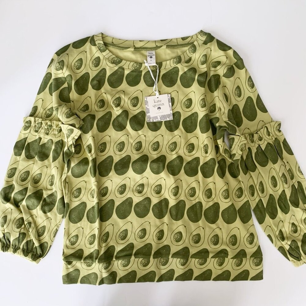NWT Kate Quinn Organics Women’s Avocado Sweatshirt M Medium